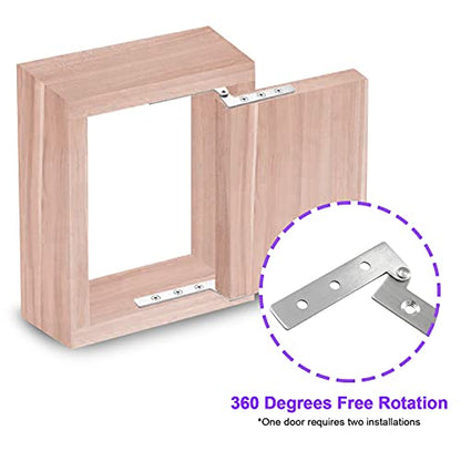 4Pcs 2.5 Inch 360 Degree Rotatable Door Pivot Hinges, Stainless Steel Hinge Door Pivot Hinge with Screws, for Windows Door Cabinet Cupboard - size: 2.5Inch