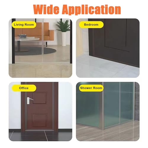 Dstorelhp 32.8Ft Silicone Door Weather Stripping, Shower Door Seal Strip - size: 45 mm x 10 m