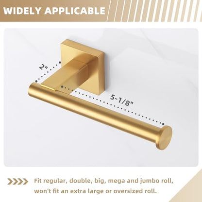 Suyar Brushed Gold Toilet Paper Holder, Bathroom Toilet Paper Roll Holder - color: Brushed Gold