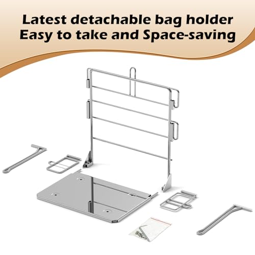 Grocery Bag Holder - Plastic Bag Organizer, Detachable Metal Shopping Bag Holder for Grocery Store & Business