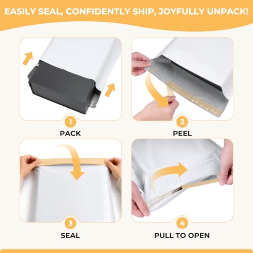 Metronic Poly Mailers 14.5x19 100Pcs White Large Shipping Bags for Clothes - color: White, size: 14.5x19 100PC - Upgraded Version