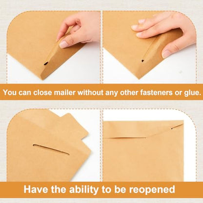 20 Pack 16x20 in Tab Lock Rigid Mailers Extra Large, Brown - color: Brown, size: 16 x 20 inches