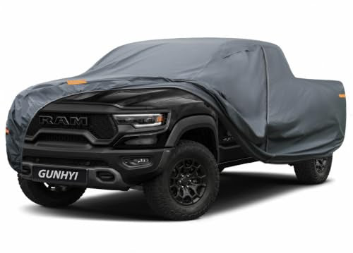 GUNHYI Large Truck Cover Waterproof All Weather. See Truck Size Chart - color: 4 Truck Cover, size: 4 Truck XXXL - Max Length to 261",Max Cab to 158"
