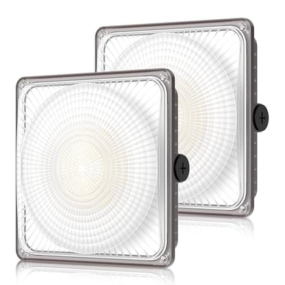 60W LED Canopy Lights: 2Packs 60/45/30W Selectable 3CCT IP65 - size: 60W-2Packs