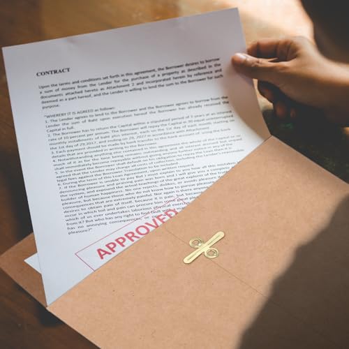 Teling 50 Pcs Manilla Clasp Envelopes Kraft Closure - color: Brown, size: 5*7.5