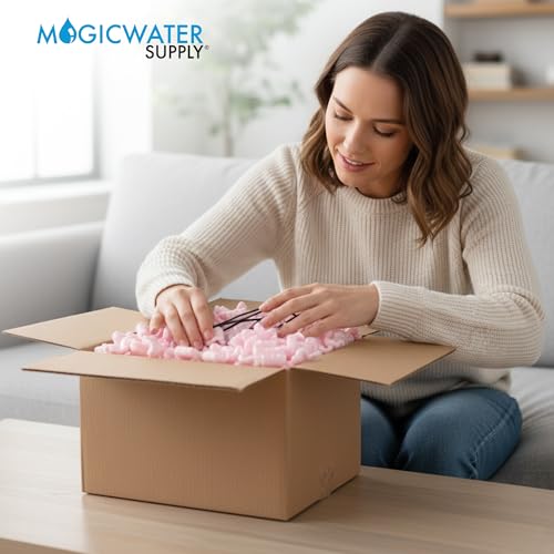 Magicwater Supply - .5 Cu Ft - Pink Packing Peanuts - Anti-Static S Shaped Cushion for Shipping, Void Filling & Storage - Protect Your Goods (Pack of 2) - size: 1/2 Cu Ft (Pack of 2)