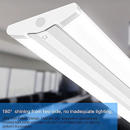 ANTLUX 110W 8FT LED Wraparound Ultra Slim Strip Lights, 12600LM, 5000K, 8 Foot LED Garage Shop Lights, Flush Mount Warehouse Office Ceiling Lighting Fixture, Fluorescent Tube Replacement, 2 Pack - color: 5000K Daylight White