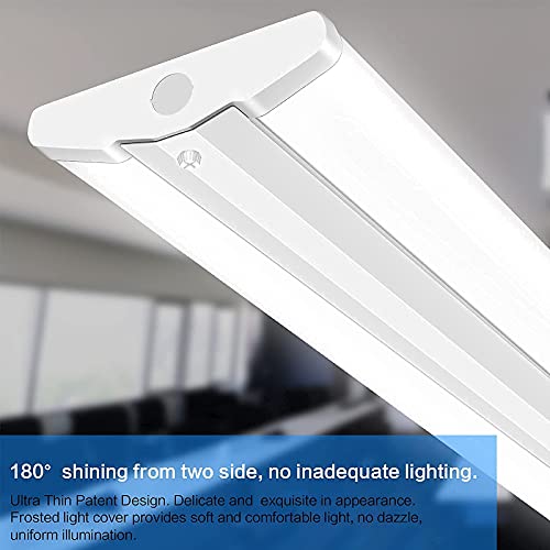 ANTLUX 110W 8FT LED Wraparound Ultra Slim Strip Lights, 12600LM, 5000K, 8 Foot LED Garage Shop Lights, Flush Mount Warehouse Office Ceiling Lighting Fixture, Fluorescent Tube Replacement, 2 Pack - color: 5000K Daylight White