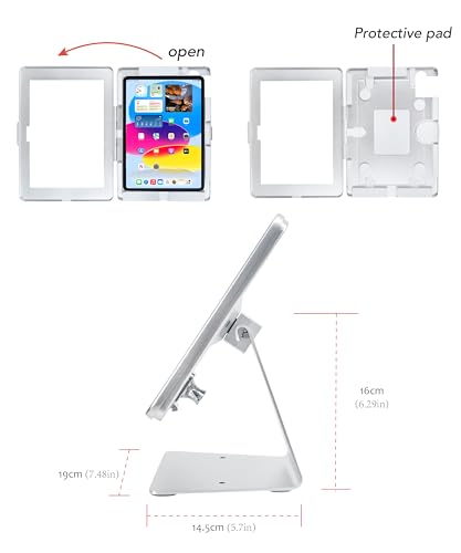 Desk Anti-Theft stand Holder for iPad 11"(A16)11th Gen/10.9"10th Gen(Silver
