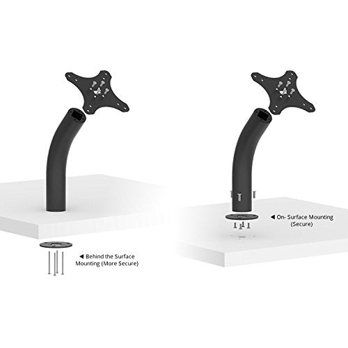 VidaMount Black Enclosure and Fixed Neck Wall/Table Surface Mount [Bundle] Compatible with iPad 2/3/4 - color: Black, size: iPad 2/3/4