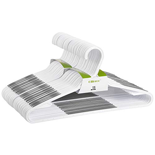 Plastic Clothes Hangers 30 Pack, Non Slip Coat Hanger Grey - color: Gray