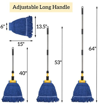 ZAVOOS Commercial Mop, Including Extra Replacement Heads