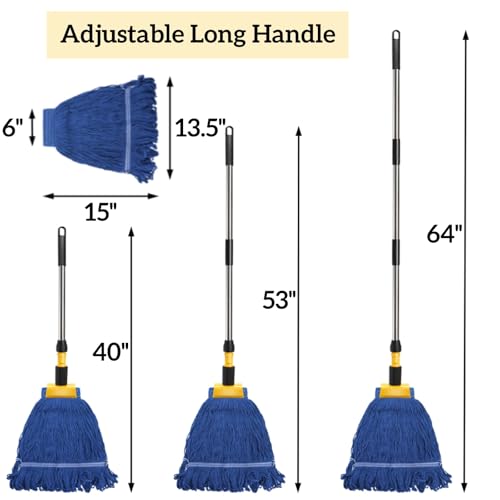 ZAVOOS Commercial Mop, Including Extra Replacement Heads