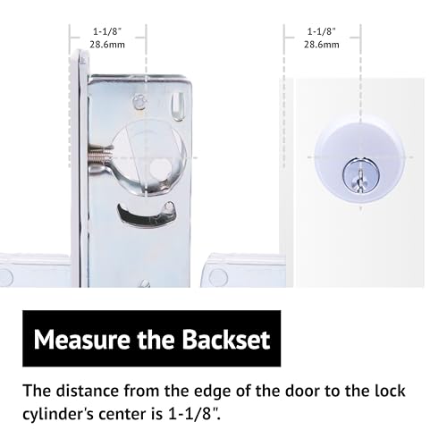 elox Swinging Narrow Stile Aluminum Door Mortise Deadbolt Lock, Swinging Deadbolt, 1-1/8" Backset, w/Aluminum & Bronze Duronodic Finish faceplate, Without Cylinder and Without Keys - color: Silver