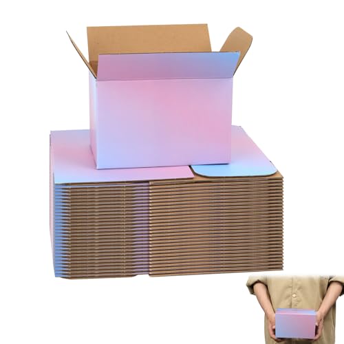 FORBFAN 6 x 4 x 4 Shipping Boxes, 30 Pack Corrugated Cardboard Mailing Boxes for Small Business, Colorful Packing Boxes for Small Orders & Packaging - color: Purple Gradient, size: 6x4x4