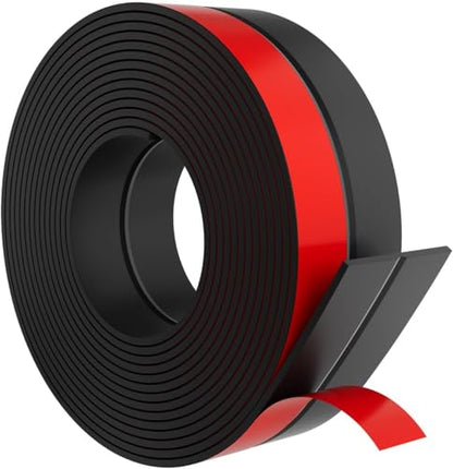Elvone Weather Stripping Door Seal, 36ft Adhesive Silicone Strip, Black - color: Black, size: 36ft x 1 in