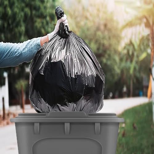 BEIDOU-PAC 8-10 Gallon Trash Bags, 150 Count Black Garbage bags, Multi-purpose Trash Can Bin Liners for Bathroom, Office, Industrial, Commercial, Janitorial, Municipal, Recycling - style: 8-10 Gallon |6 Micron |150 Count