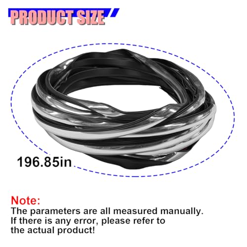 Craedli Car Door Edge Guards, 16.4FT Self-Adhesive PVC Car Door Anti-Collision Trim Strips, Waterproof U-Shaped Auto Exterior Protection Decoration Accessories for Most Cars (Silver) - color: Silver