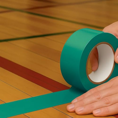 GTSE - Green Vinyl PVC Floor Tape 2 inch x 108ft Safety Marking Tape - color: Green, size: 2" x 108 ft