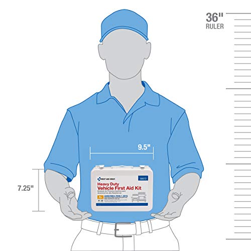 First Aid Only 90672 ANSI 2015 and OSHA-Compliant Heavy Duty Vehicle First Aid Kit, All-Purpose 25-Person Emergency First Aid Kit for Business, Truck Drivers, and Personal Cars,114 Pieces