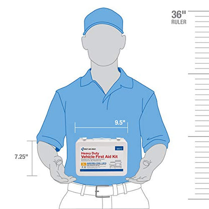 First Aid Only 90672 ANSI 2015 and OSHA-Compliant Heavy Duty Vehicle First Aid Kit, All-Purpose 25-Person Emergency First Aid Kit for Business, Truck Drivers, and Personal Cars,114 Pieces