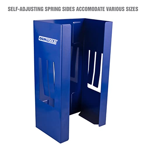 OEMTOOLS 23124 Blue Magnetic Glove Dispenser, Disposable Gloves Box Holder, Magnetic Glove Box Holder for Wall Mount - color: Blue