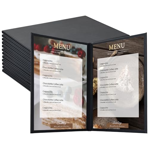 Menu Covers 8.5 x 11 Inch, 2 Page 2 View, 12 Pack - size: 2 View