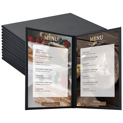Menu Covers 8.5 x 11 Inch, 2 Page 2 View, 12 Pack - size: 2 View