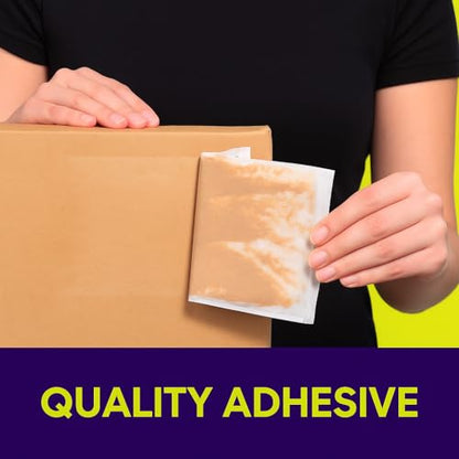 Packing List Enclosed Envelopes – 6.5" x 10" Short Side Opening – Self-Adhesive Poly Sleeves – Clear & Printed Options – Multiple Pack Sizes (No Print - Clear, 500)