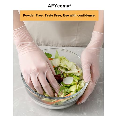 Clear Vinyl Gloves, Powder-Free & Latex-Free, Disposable Cleaning Gloves, 5 Mil, 1000 Count, Large - size: Large, style: 5mil Box of 1000