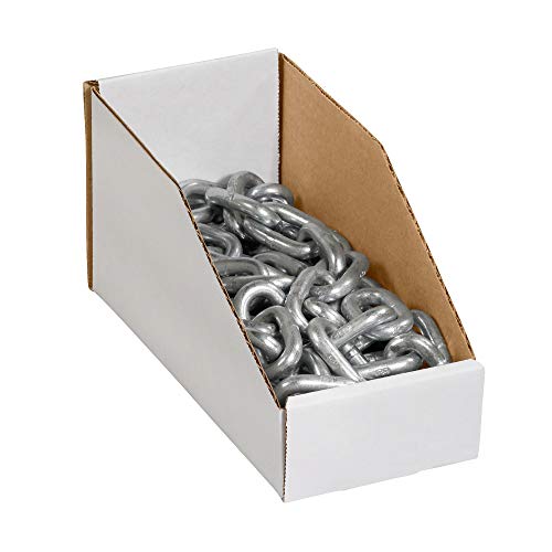 BOX USA BBINBIN39 Open Top Bin Boxes, 3" x 9" x 4-1/2", Oyster White (Pack of 50) - color: White, size: 3" x 9" x 4 1/2"