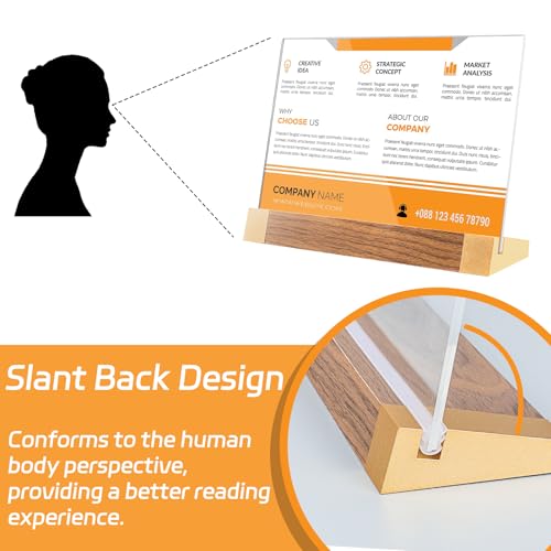 LIANHELILAI Acrylic Sign Holder 5X7, L-Shape Horizontal 2 Pack for Tabletop - size: 7*5 Inch