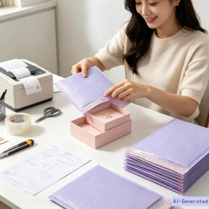 Purple13x10 Inch 25Pcs Bubble Mailing Shipping Seal Packaging Envelope Bag - color: Purple-25pcs, size: L13xW10 inch