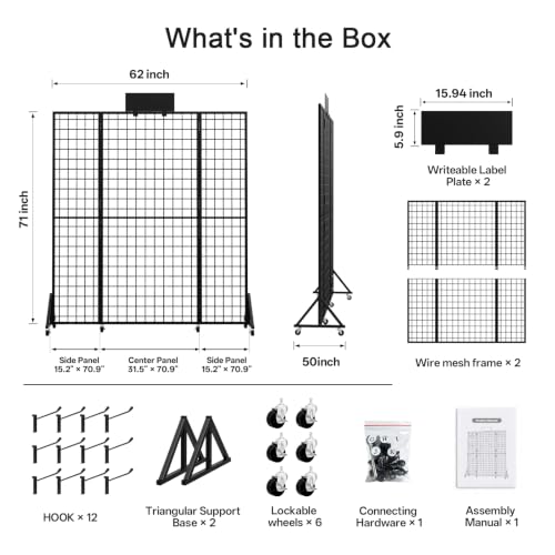 Grid wall Panels Display Stand Foldable for Craft Show Art Vendor