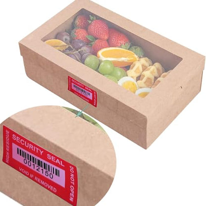 100pcs Tamper Proof Stickers Seals Labels (Matte Red, 1" X 2") - color: Matte Red 4, size: 1" X 2"