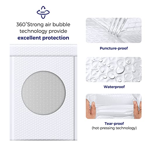 Fuxury White Bubble Mailers 10.5x16 Inch 25 Pack Self Seal Padded Envelopes - color: White, size: 10.5x16" 25PC