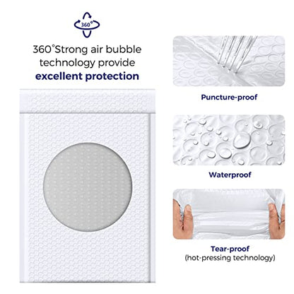 Fuxury White Bubble Mailers 10.5x16 Inch 25 Pack Self Seal Padded Envelopes - color: White, size: 10.5x16" 25PC