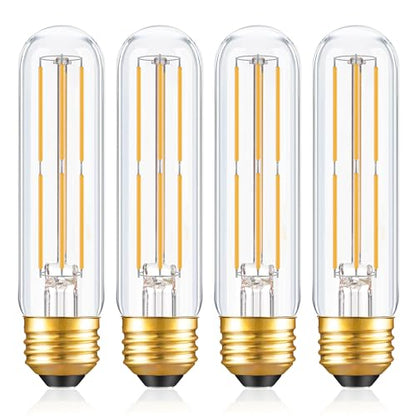 Dimmable E26 T10 LED Bulb Tube Light Bulbs 6W,2700K Solf White 600LM - color: Warm White 2700k, size: 5 Inch-4 Count