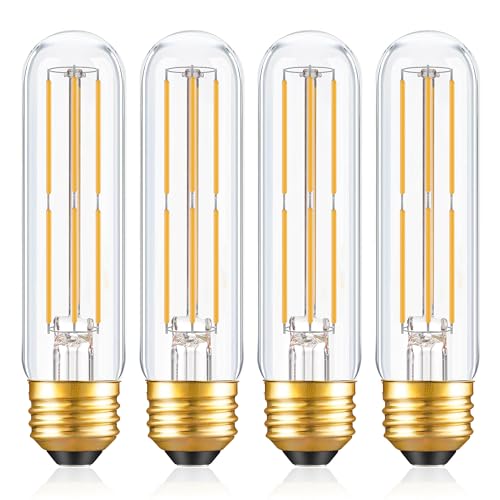 Dimmable E26 T10 LED Bulb Tube Light Bulbs 6W,2700K Solf White 600LM - color: Warm White 2700k, size: 5 Inch-4 Count