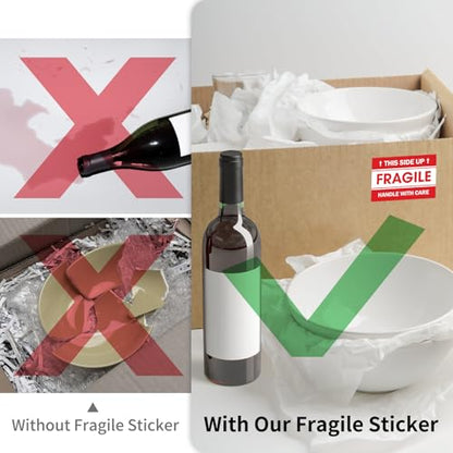 LLIKED 5000 Fragile Stickers 2"x3" for Shipping and Moving - size: 2"x3", style: 10 Rolls,5000 Labels