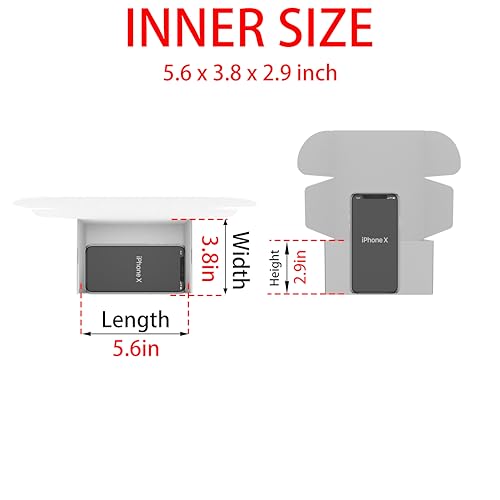 6x4x3 Shipping Boxes Set of 25, White Mailer Corrugated Cardboard Box - color: White, size: 6"x4"x3"/25-pack