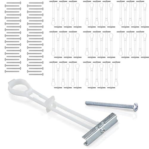 CondoMounts EDA1451 Universal Wall Mounting Anchors | Steel | NO Stud | Metal | TV Mount Metal Studs | Cabinets | Holds 90lbs | Includes 50 Elephant Anchor Set & Mounting Kit - size: 50 Anchors, style: Drywall Anchors