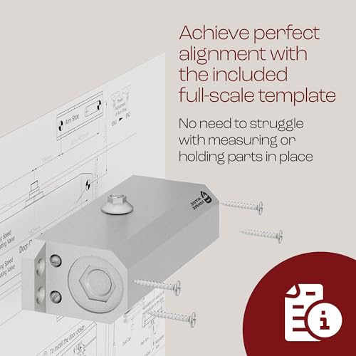 PrimeWare DC-300 Adjustable Automatic Door Closers for Home | Soft Close, No Slam | Residential and Commercial Door Closer | Level 3 | for Doors Weighing 90-140 lbs | Hydraulic Door Spring - Nickel - size: Level 3, style: Nickel
