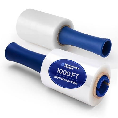 International Plastics Co. 2 Pack of 5'' Stretch Wrap with Rotating Handle - size: 2 Pack, style: 5" Spinning Handles