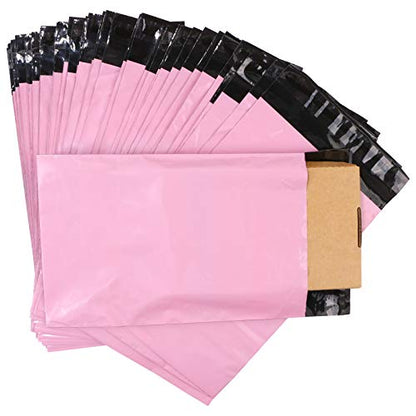 10 x 13.6inch Pink Poly Mailer Bags with Self Adhesive Strip,30 Pcs