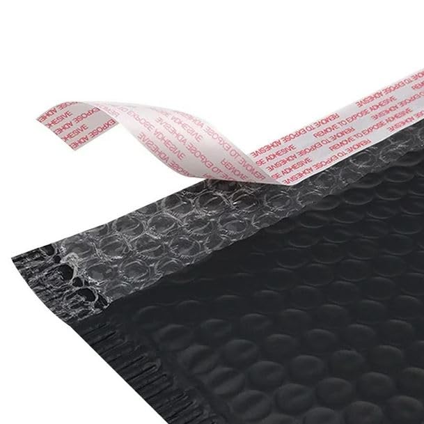 Water Resistant Bubble Envelope Mailers [10 Pack] 10.5 inch x 15 inch #5 Black Poly Padded Shipping Envelopes Self Sealing Cushioned Packaging Bags - size: #5 - 10.5"x15"