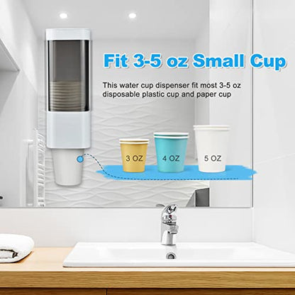 LBTING Water Cooler Cup Dispenser, Fit 3oz - 5oz Small Cups, White - color: White, size: Single