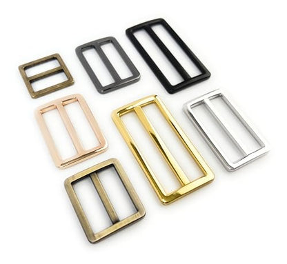 10 Pcs Metal Tri Glide Slides for Straps - color: Matte Black, size: 2''