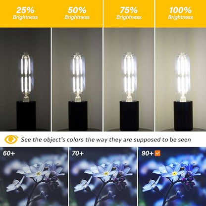 Dimmable E26 T10 LED Bulb Tube Light Bulbs 6W,Daylight 5000K 600LM,6 Pack - color: Daylight 5000k, size: 5 Inch-6 Count