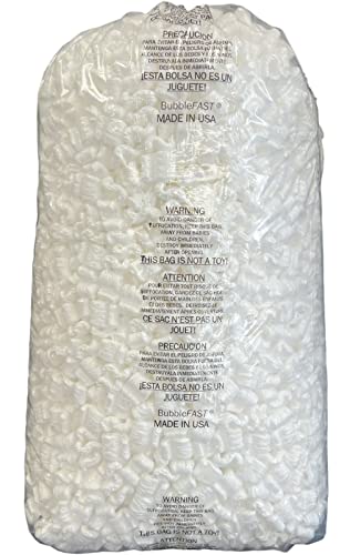 Bubblefast! Brand 3.5 cu. ft. (22.5 Gallons) Anti-Static Packing Peanuts Popcorn (White) - color: White